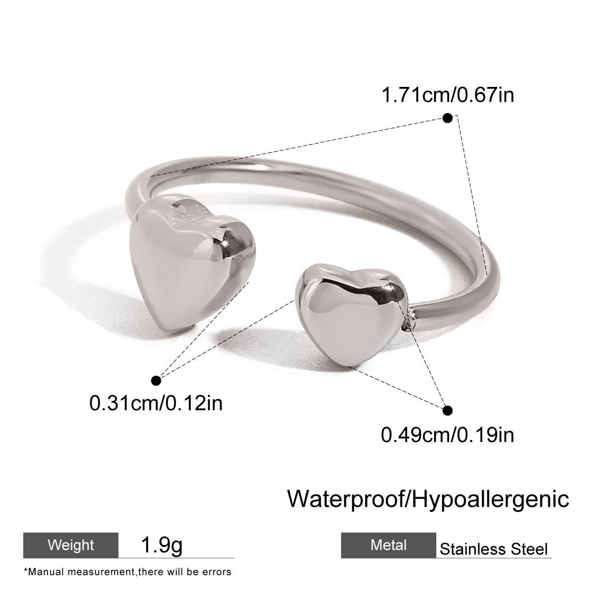 Stainless Steel Geometric Ring Combination
