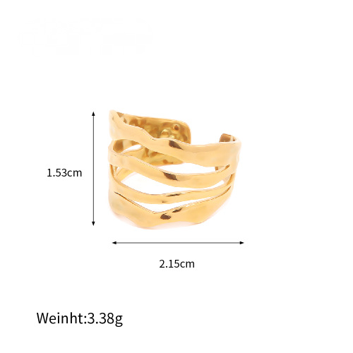 Stainless Steel Linear Exaggerated Ring
