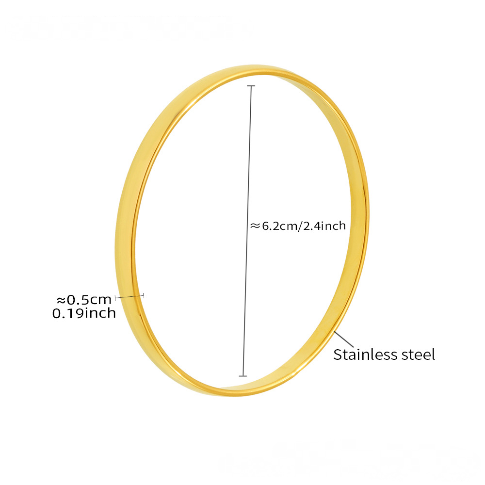 5mm Thin Polished Stainless Steel Bracelet