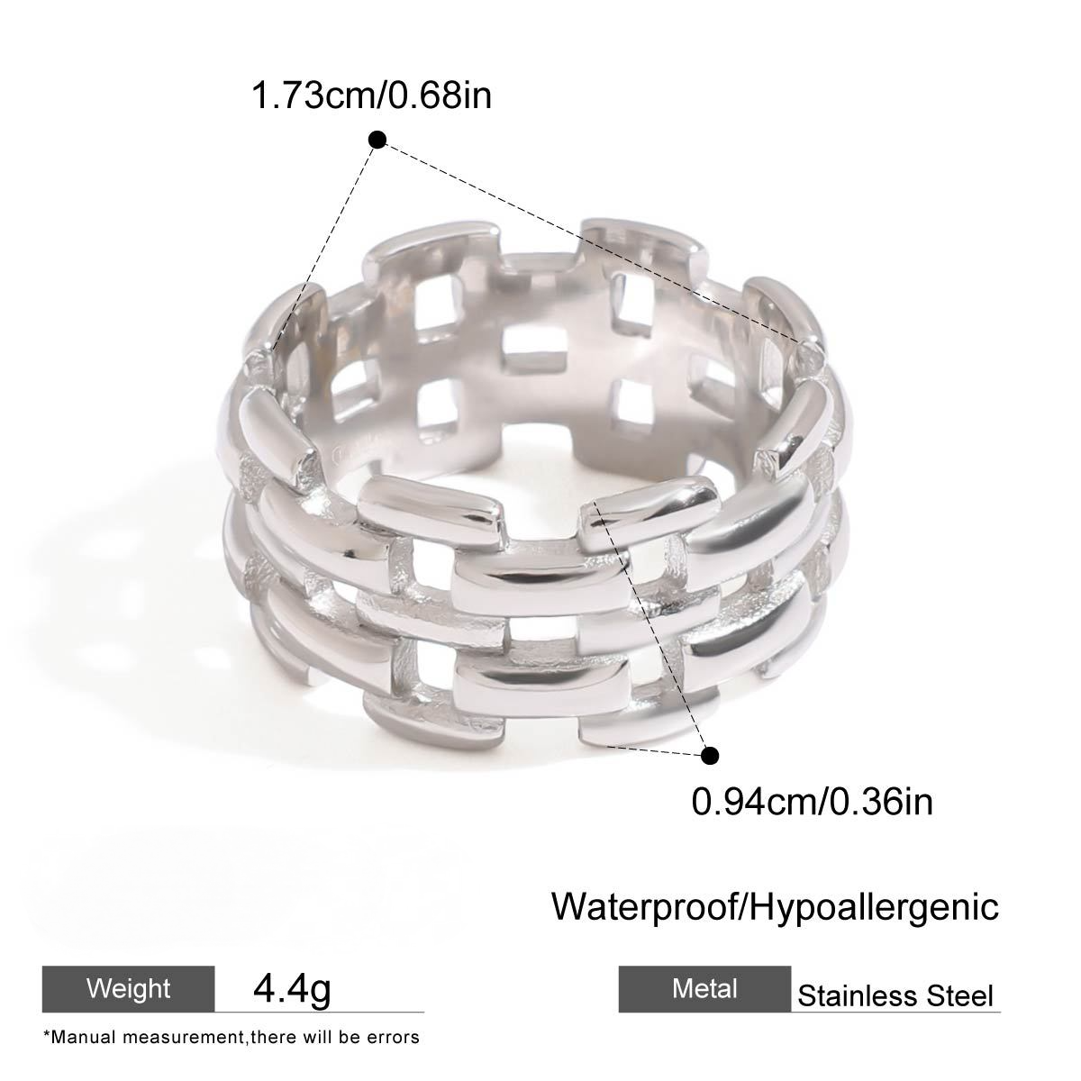 Stainless Steel Watchband Band Ring