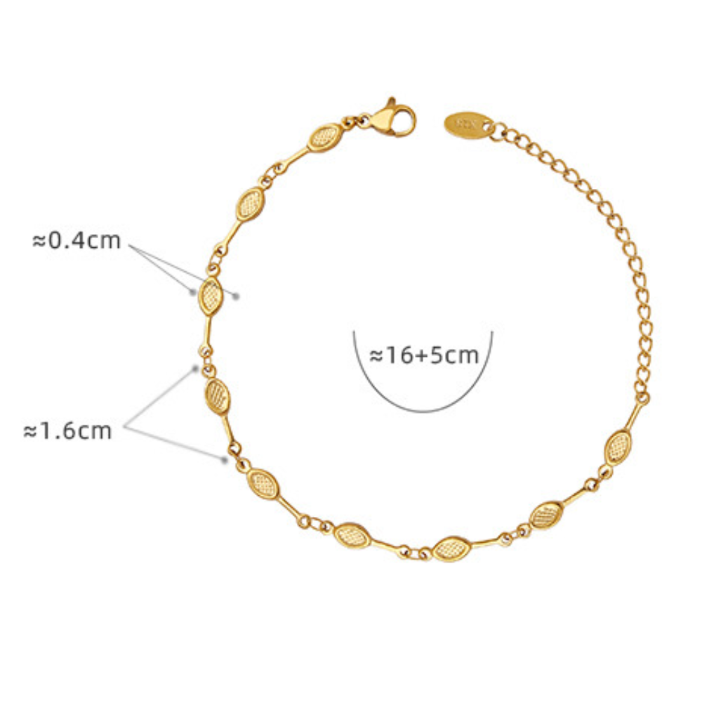 Stainless Steel Tennis Racket Stitching Bracelet
