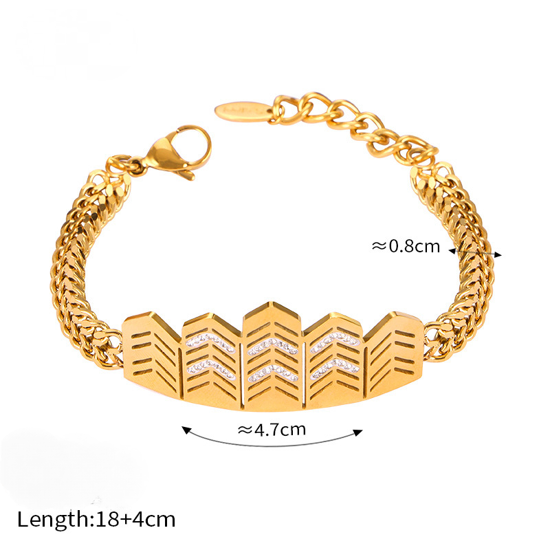 Geometric Hollow Flag Shape Pendant Necklace Bracelet Jewelry Suit