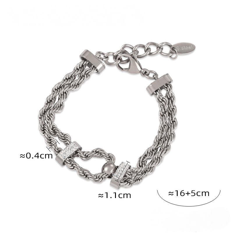 Rope Chain Czech Diamond Tassel Necklace Bracelet Leaf Texture Earrings Jewelry Suit