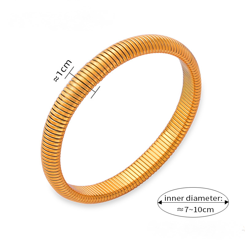 Stainless Steel Elastic Stripe Bracelet