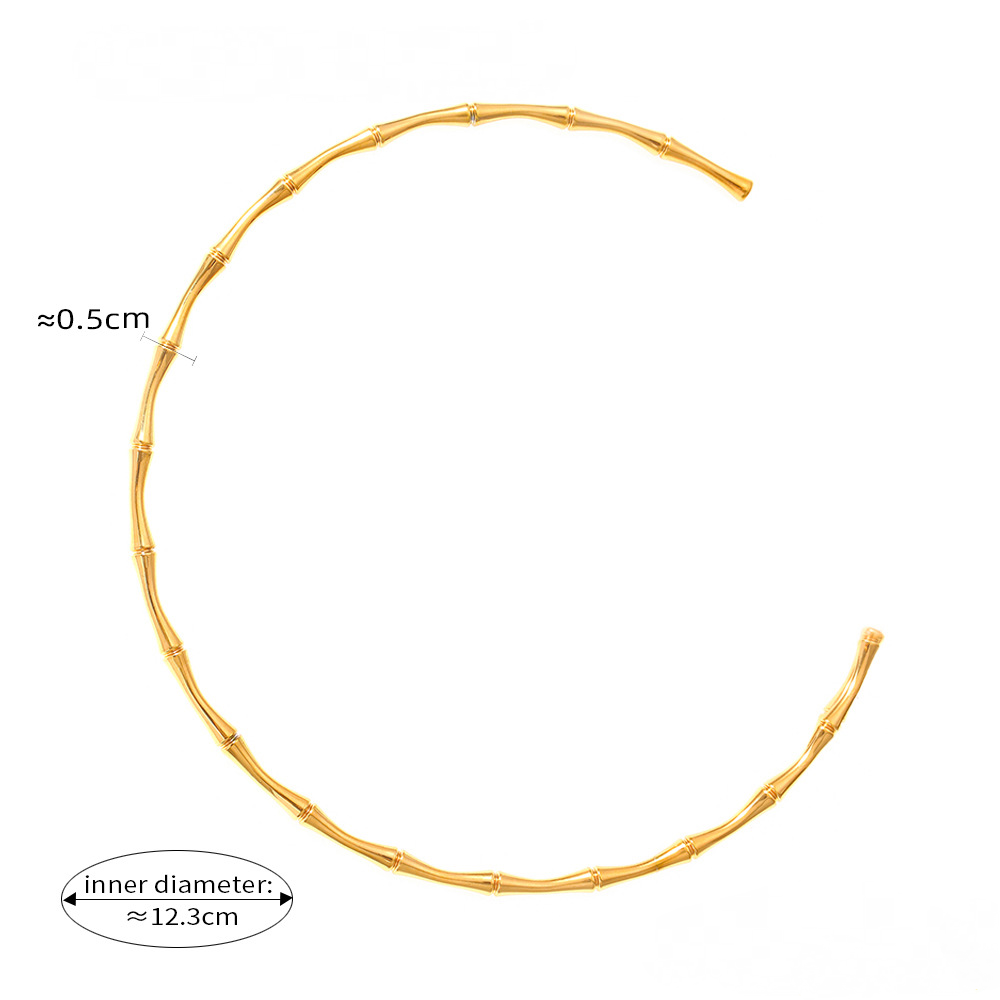 Bamboo Stitching Design Earrings Necklace Bracelet Jewelry Suit