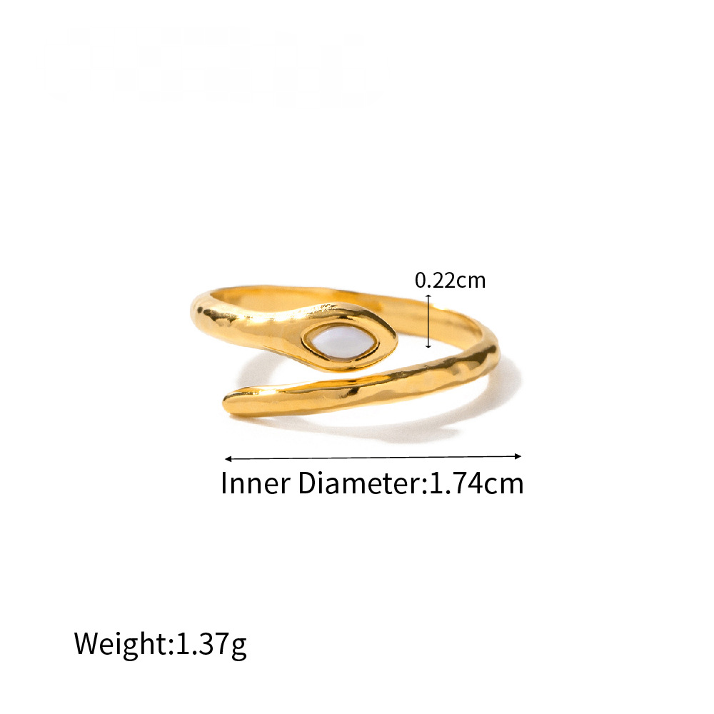 Stainless Steel Snake-shaped Open Ring