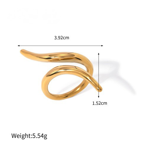 18K Gold PVD Stainless Steel Exaggerated Ring Combination