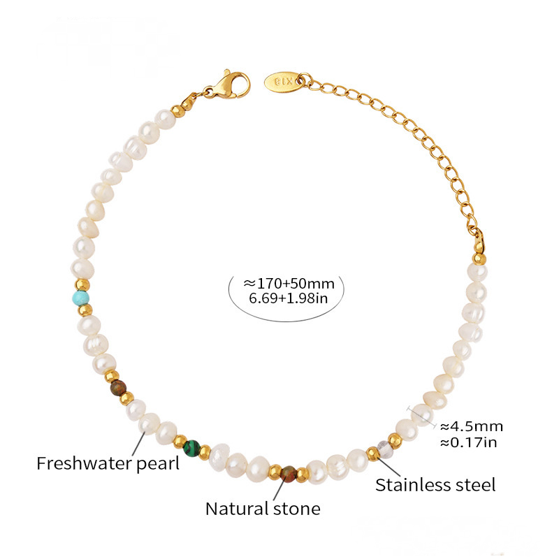 Natural Stone Freshwater Pearl Bracelet