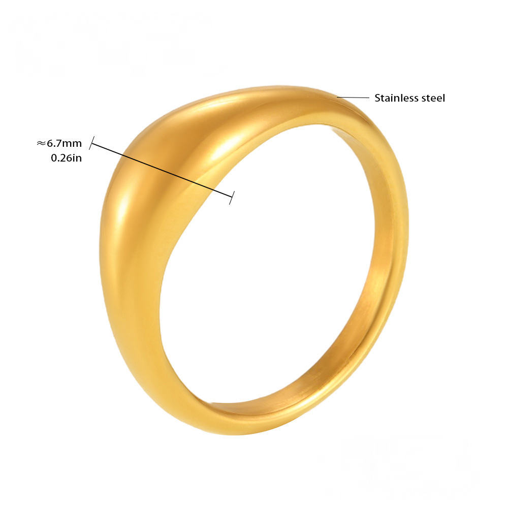 Stainless Steel Round Curved Ring