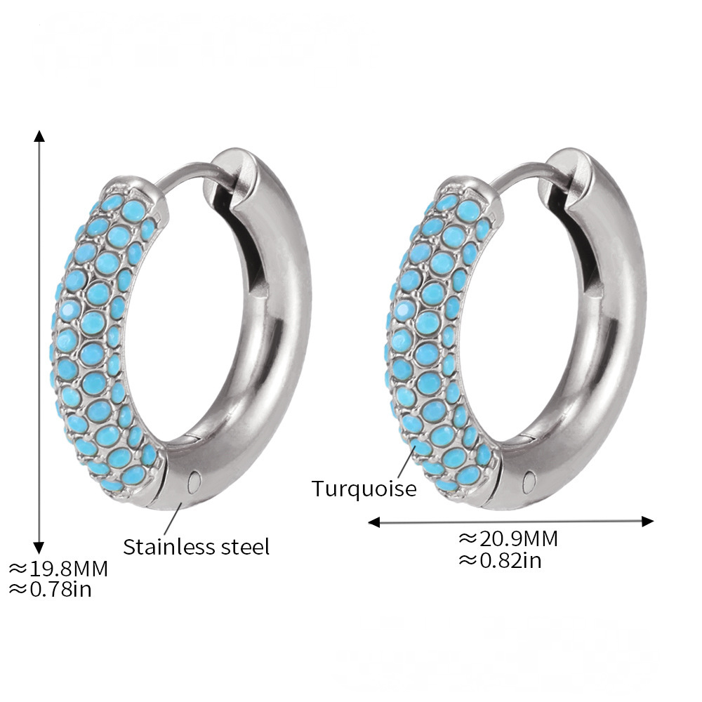 4mm Stainless Steel Cubic Zirconia Huggie Earrings