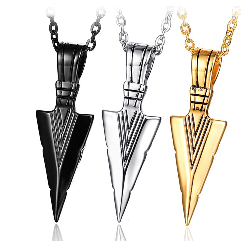 Stainless Steel Arrow Pendant Necklace