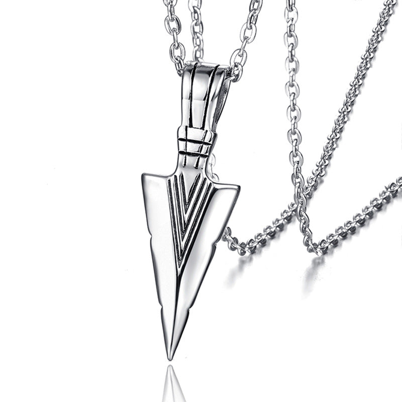 Stainless Steel Arrow Pendant Necklace
