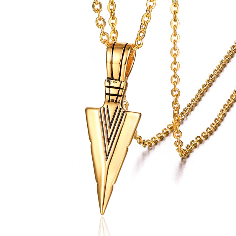 Stainless Steel Arrow Pendant Necklace