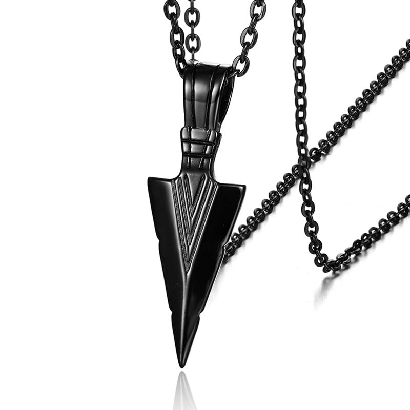 Stainless Steel Arrow Pendant Necklace