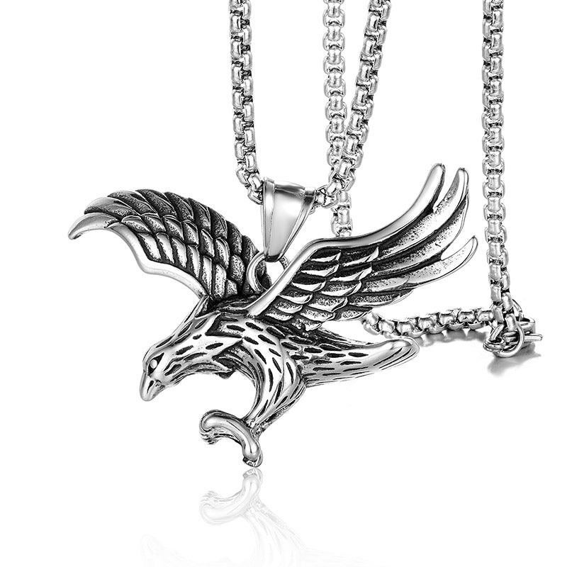 Stainless Steel Eagle Pendant Necklace