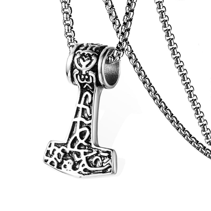 Stainless Steel Hammer Pendant Necklace