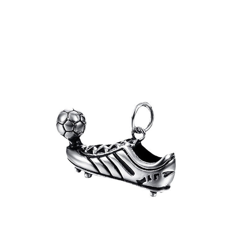 Collier de football en acier inoxydable avec baskets