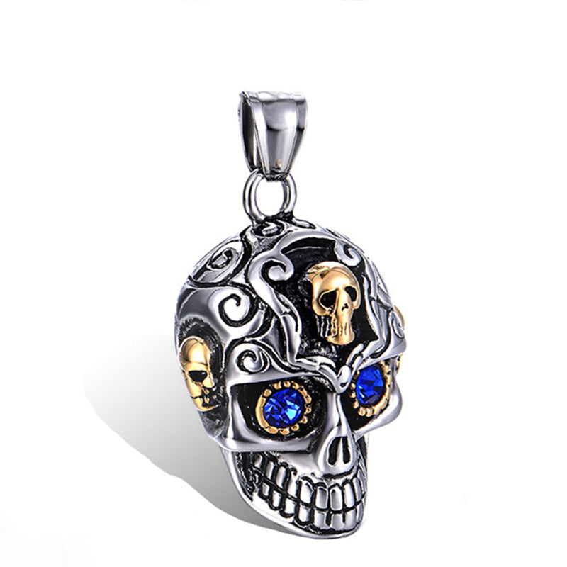 Stainless Steel Halloween Skull Necklace