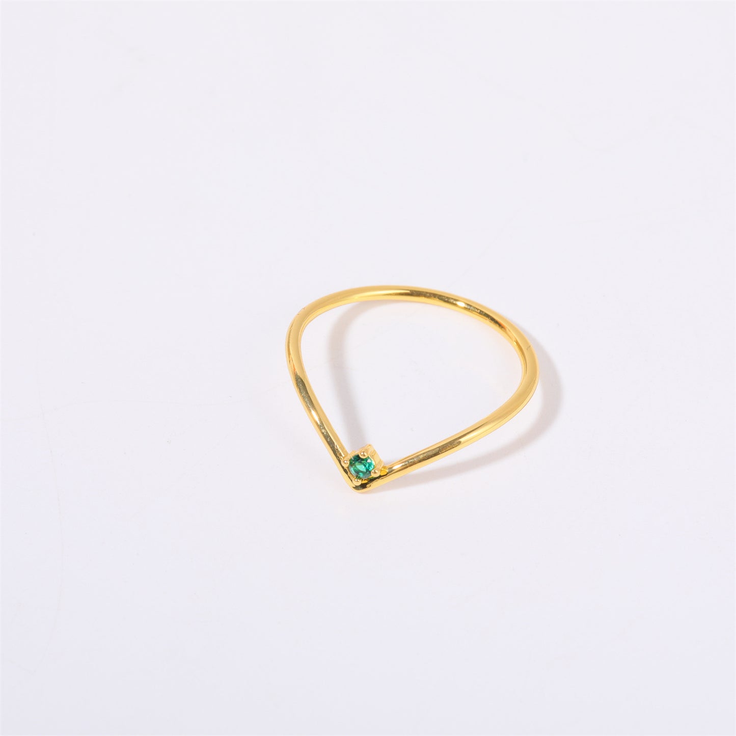 Stainless Steel Minimalist Birthstone Ring