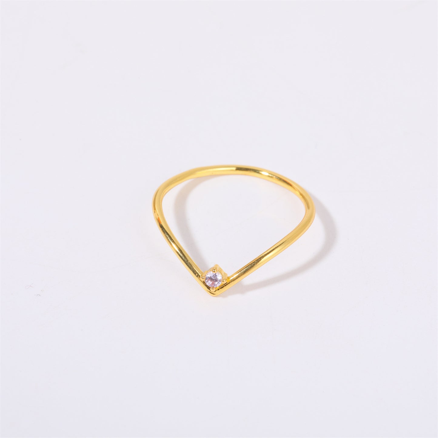 Stainless Steel Minimalist Birthstone Ring