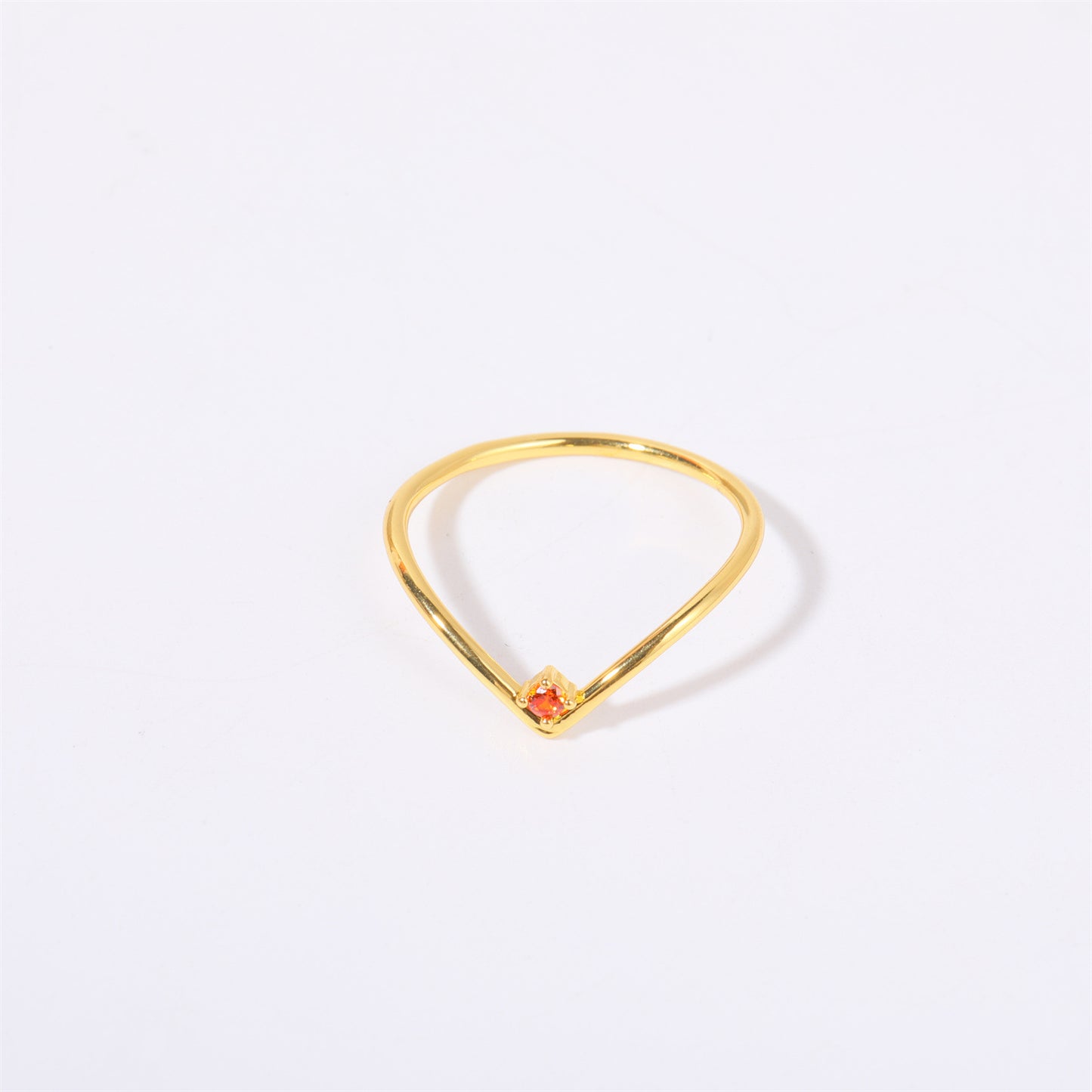 Stainless Steel Minimalist Birthstone Ring