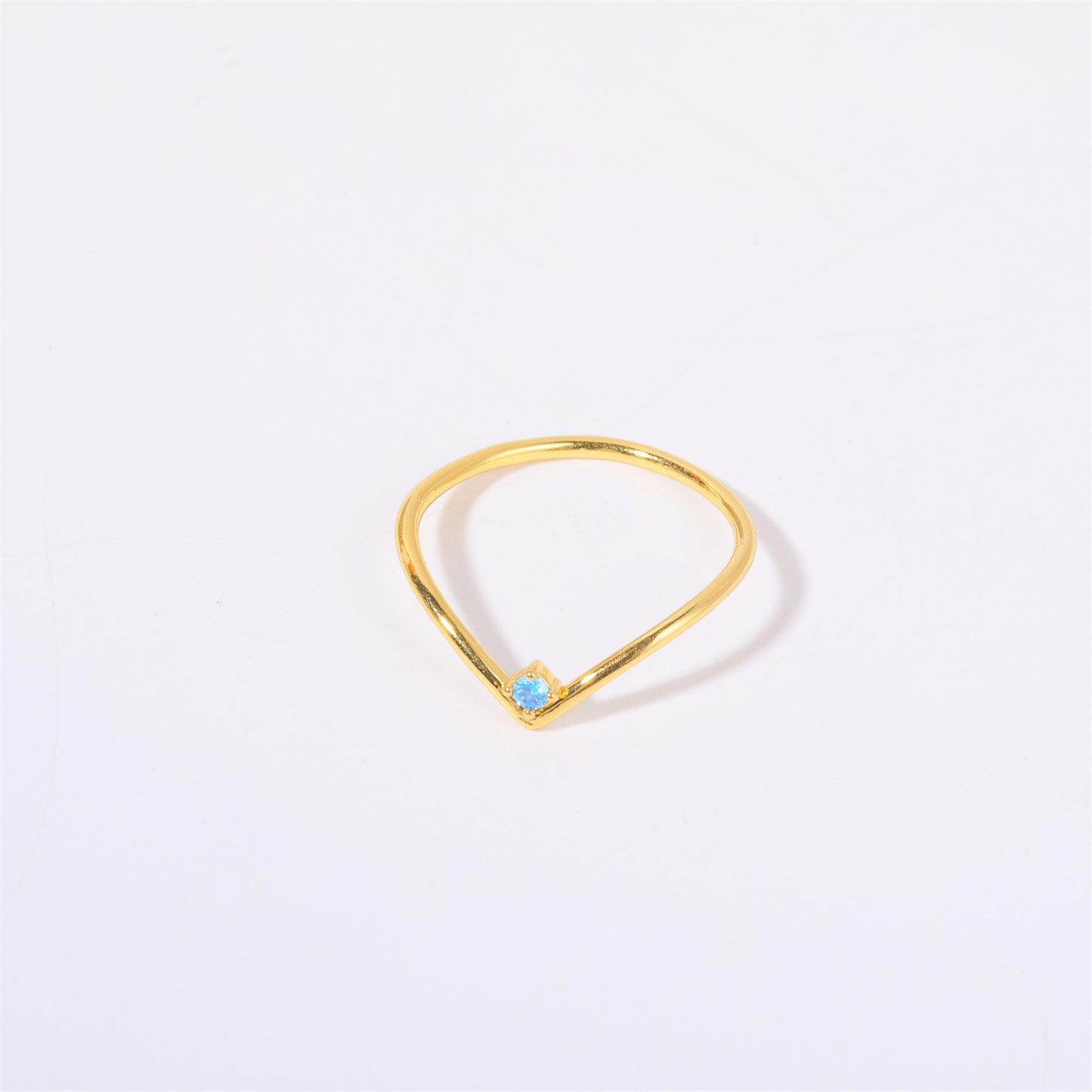 Stainless Steel Minimalist Birthstone Ring