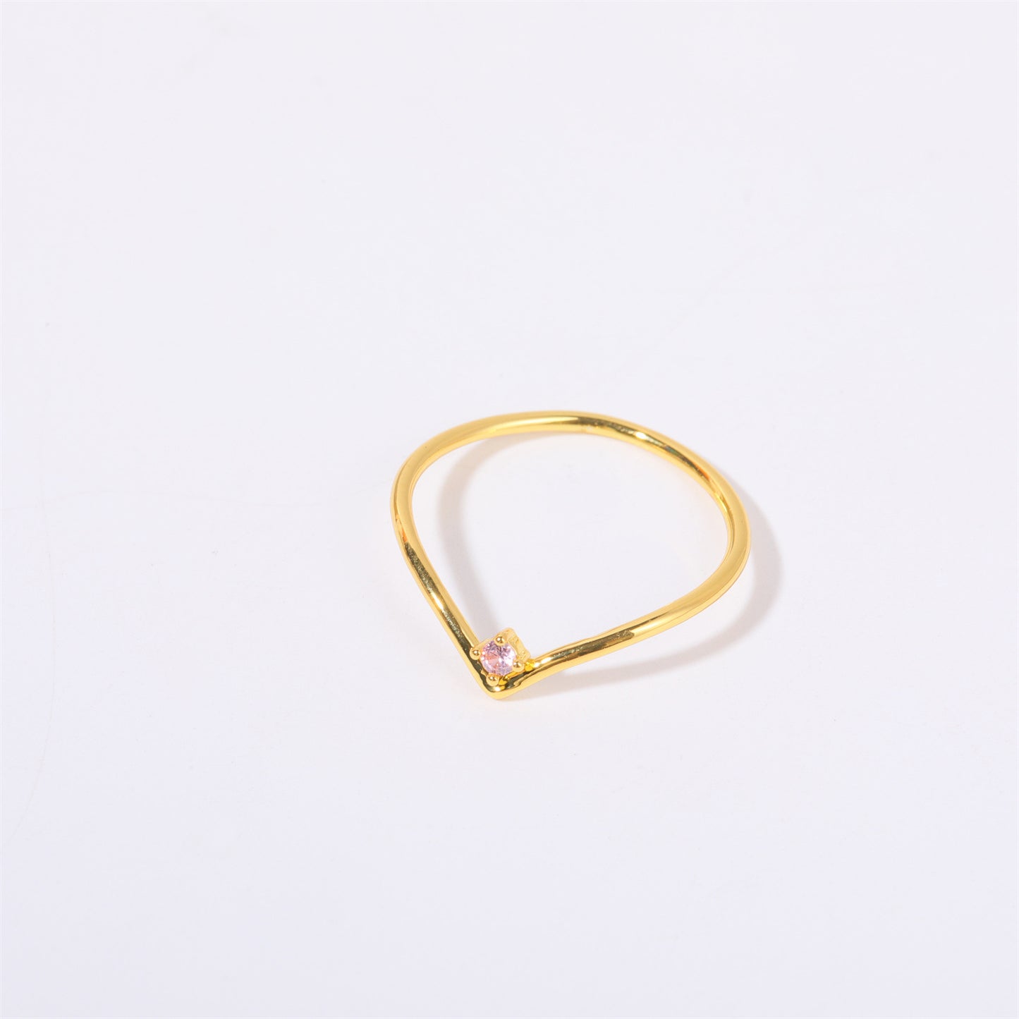 Stainless Steel Minimalist Birthstone Ring