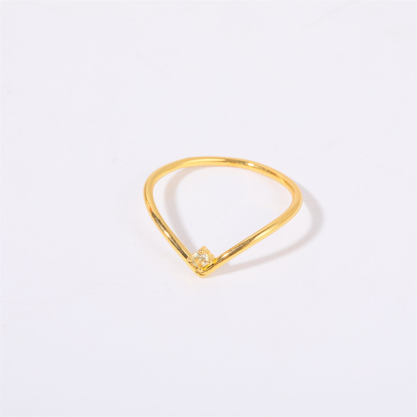 Stainless Steel Minimalist Birthstone Ring