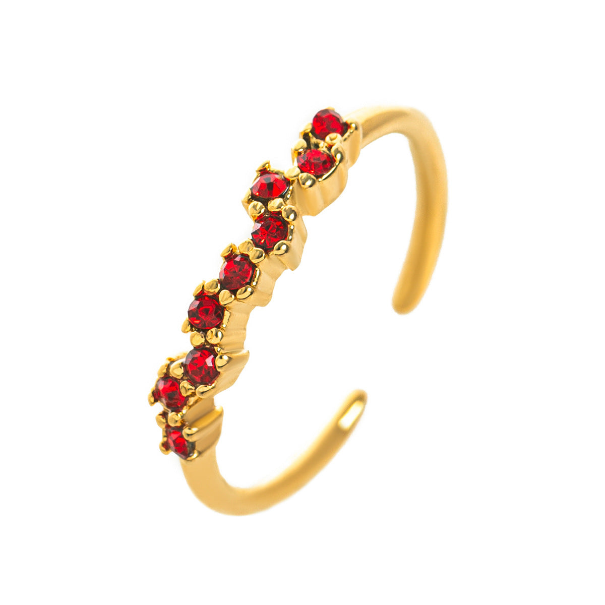 Stainless Steel Birthstone Combination Thin Ring