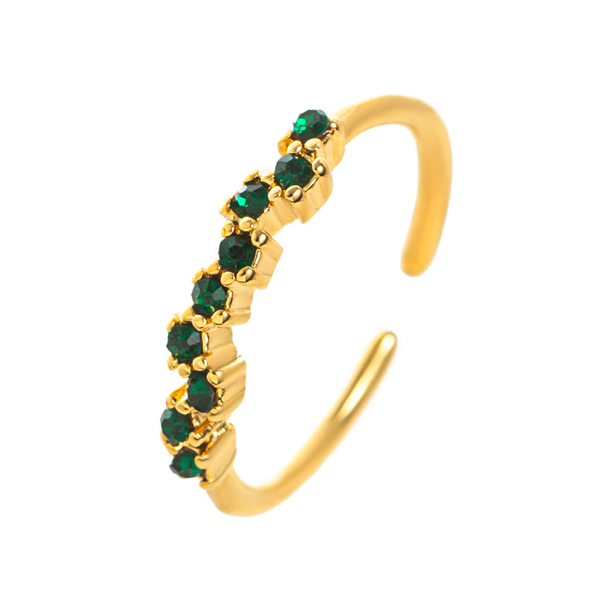Stainless Steel Birthstone Combination Thin Ring