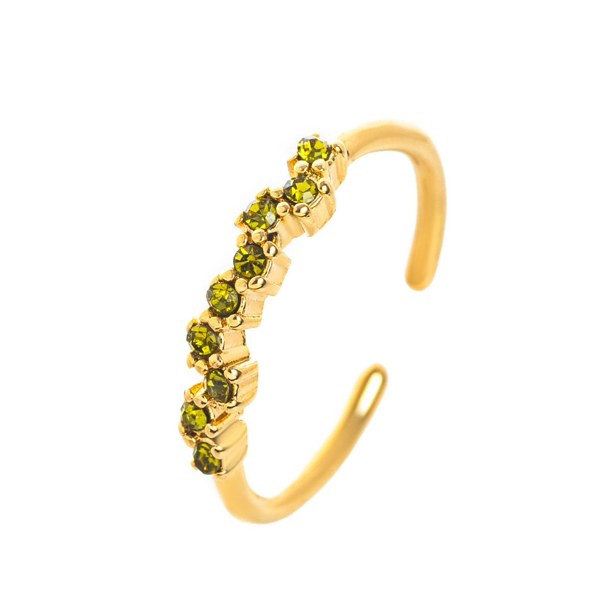 Stainless Steel Birthstone Combination Thin Ring
