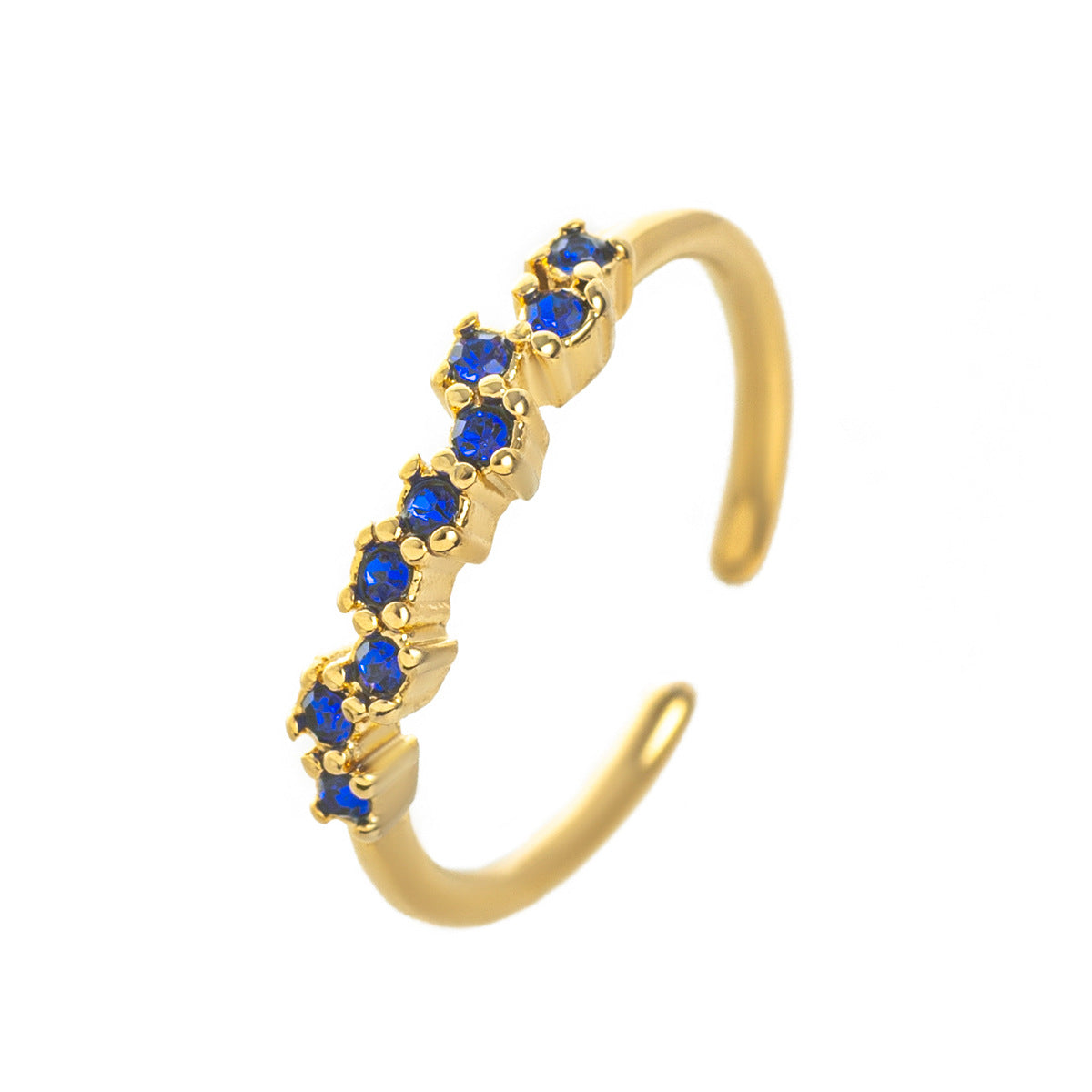 Stainless Steel Birthstone Combination Thin Ring
