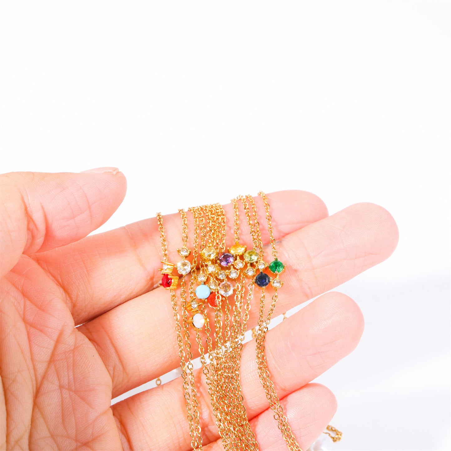 Stainless Steel Vintage Birthstone Bracelet