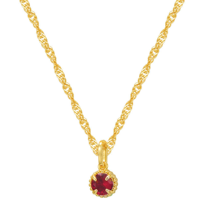 Stainless Steel Birthstone Pendant Necklace