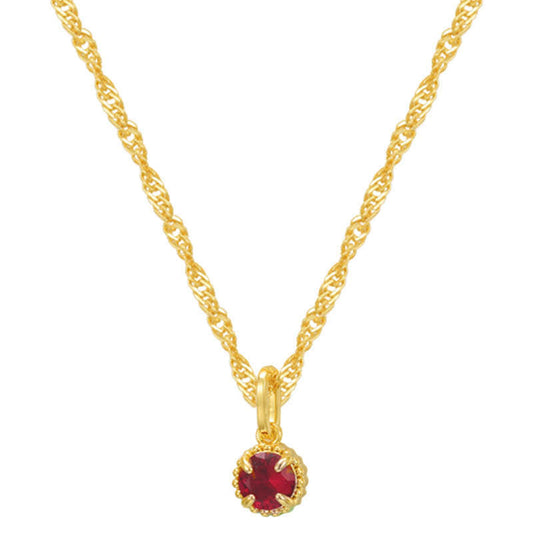 Stainless Steel Birthstone Pendant Necklace