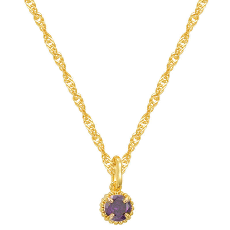 Stainless Steel Birthstone Pendant Necklace
