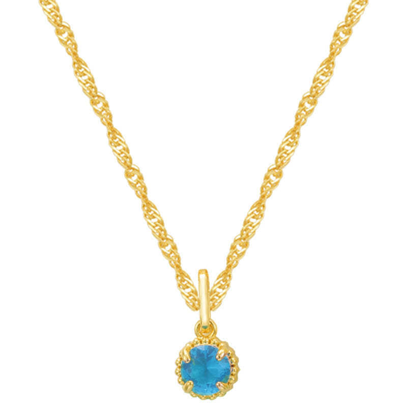 Stainless Steel Birthstone Pendant Necklace