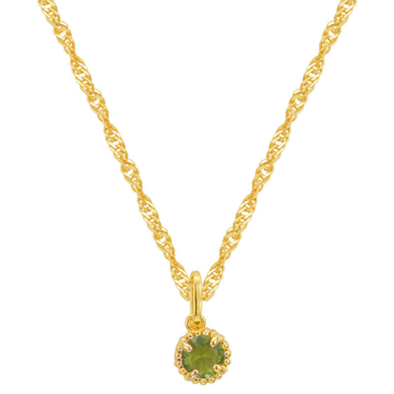 Stainless Steel Birthstone Pendant Necklace