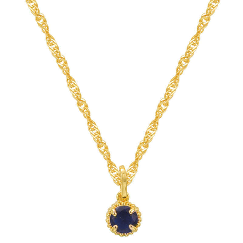 Stainless Steel Birthstone Pendant Necklace