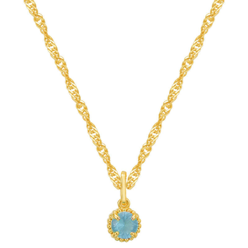 Stainless Steel Birthstone Pendant Necklace