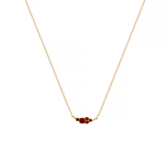 Stainless Steel Round Birthstone Combination Pendant Necklace