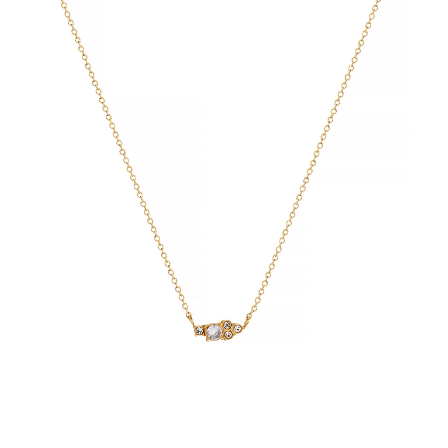 Stainless Steel Round Birthstone Combination Pendant Necklace