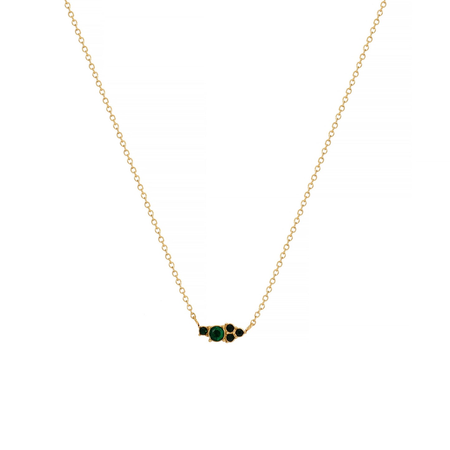Stainless Steel Round Birthstone Combination Pendant Necklace