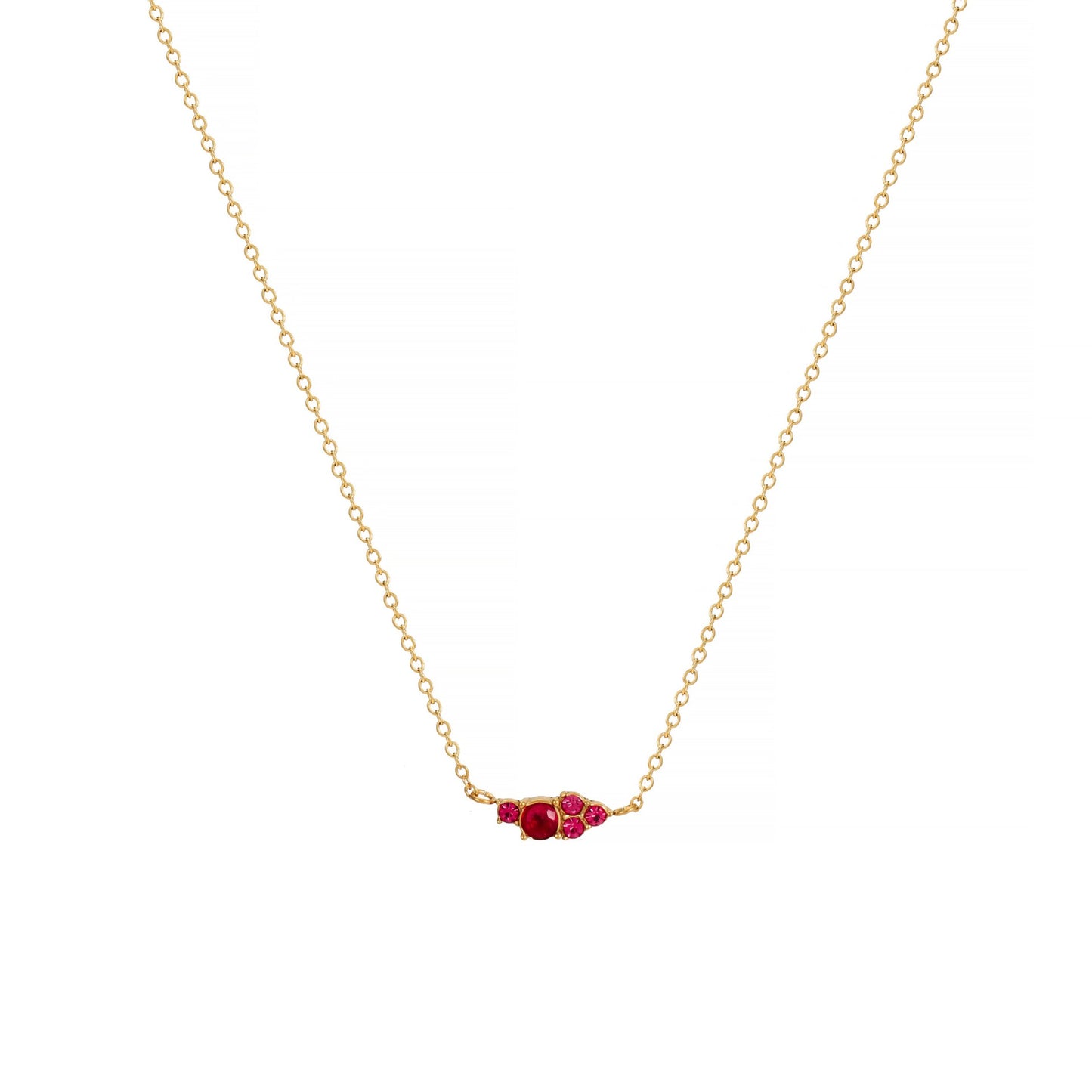 Stainless Steel Round Birthstone Combination Pendant Necklace