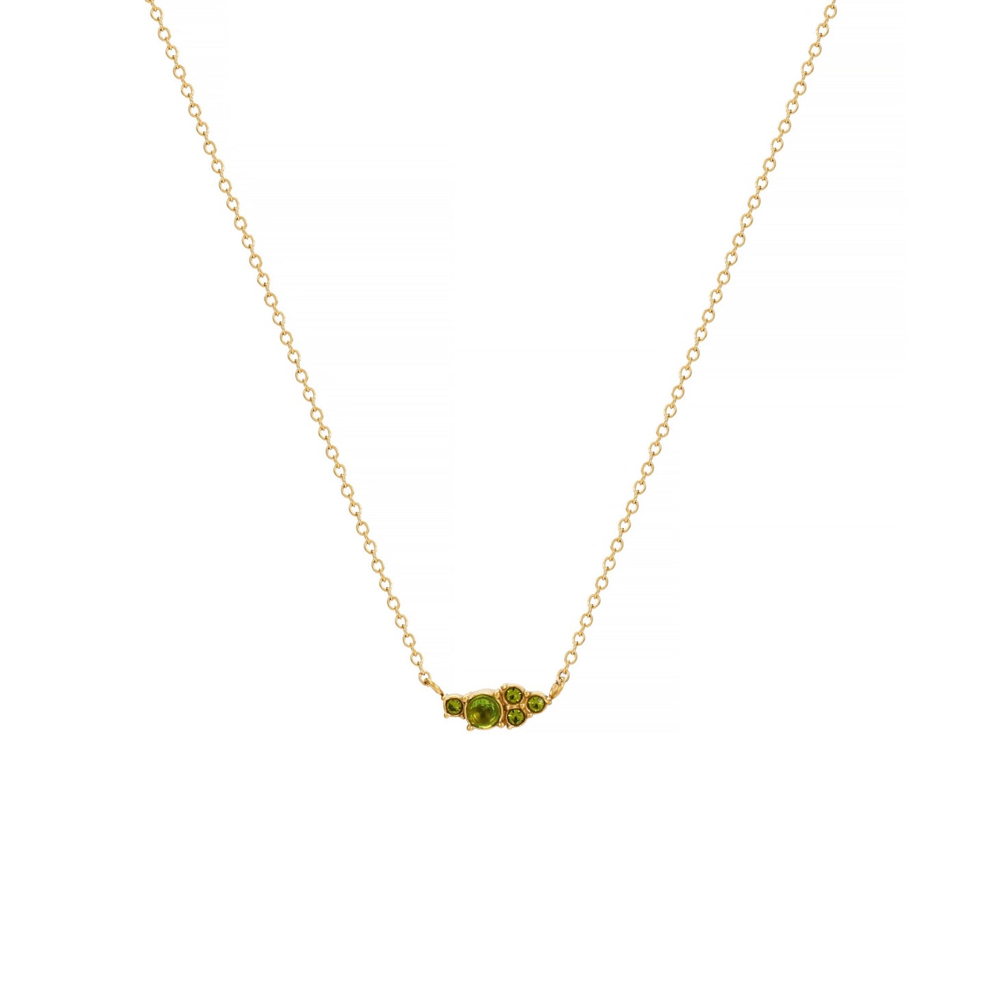 Stainless Steel Round Birthstone Combination Pendant Necklace