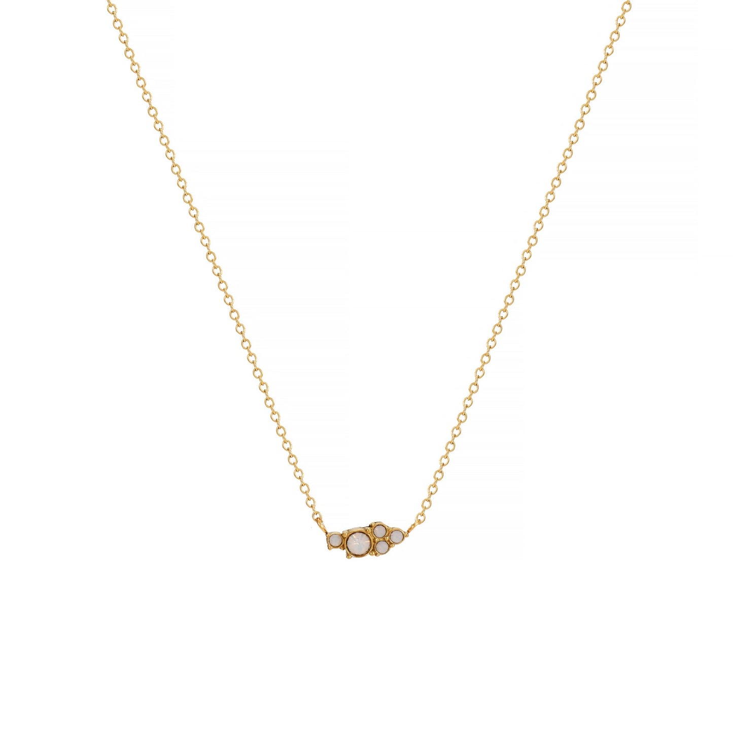 Stainless Steel Round Birthstone Combination Pendant Necklace