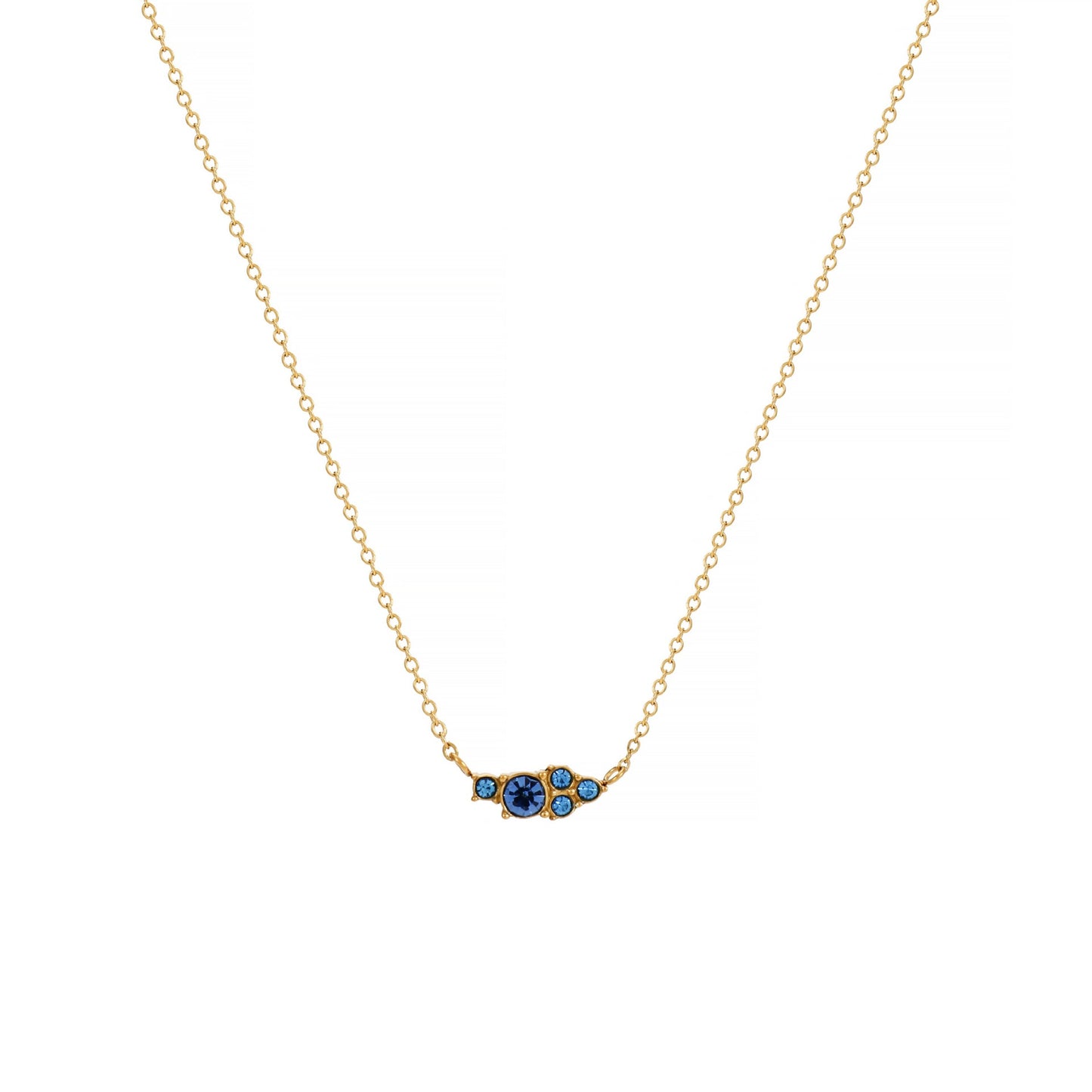 Stainless Steel Round Birthstone Combination Pendant Necklace