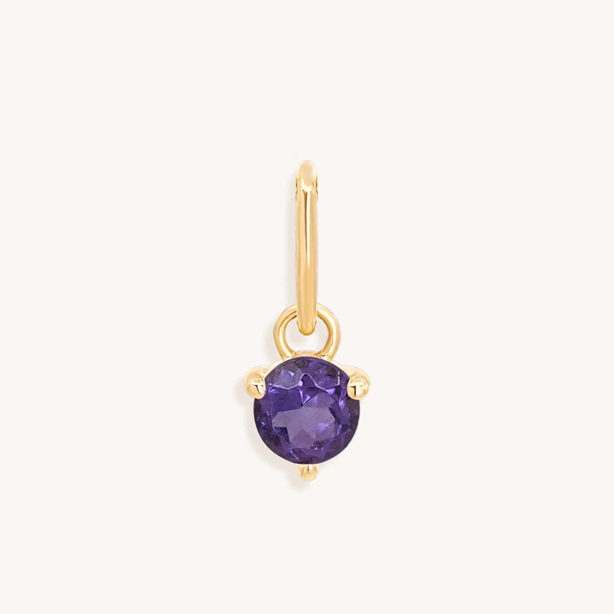 Stainless Steel Round Simple Birthstone Pendant