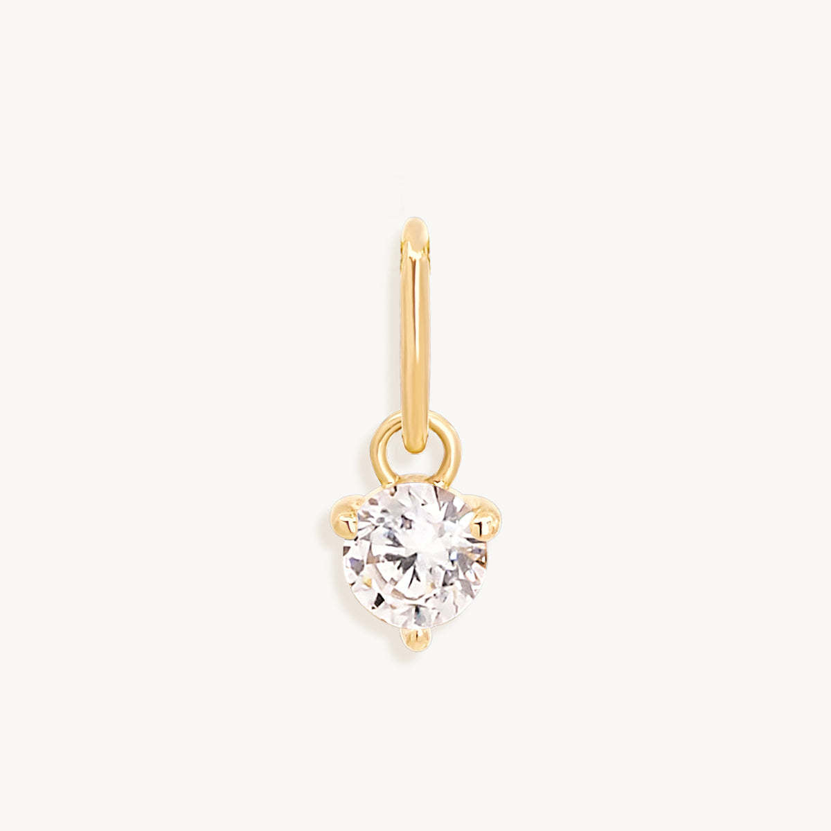 Stainless Steel Round Simple Birthstone Pendant