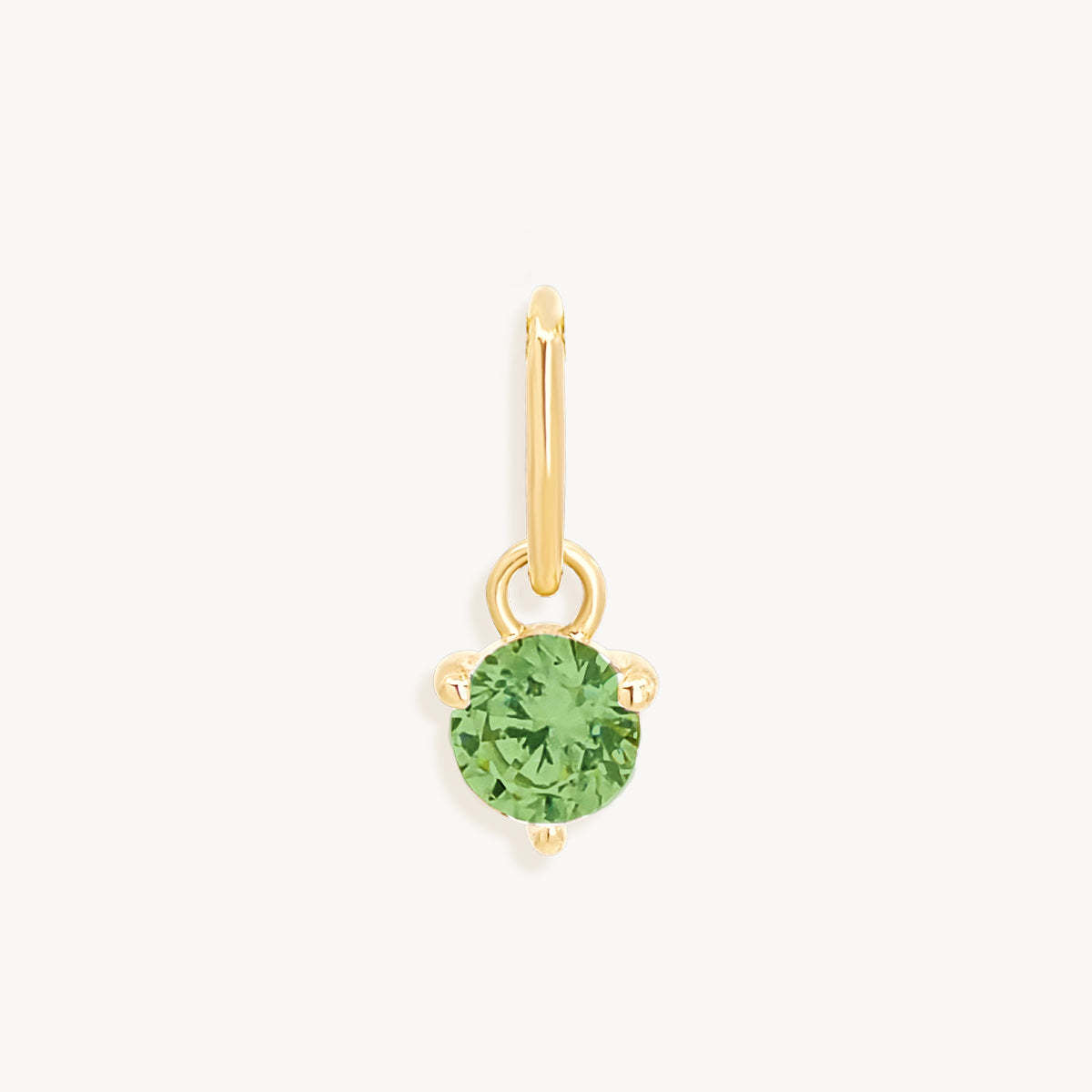 Stainless Steel Round Simple Birthstone Pendant